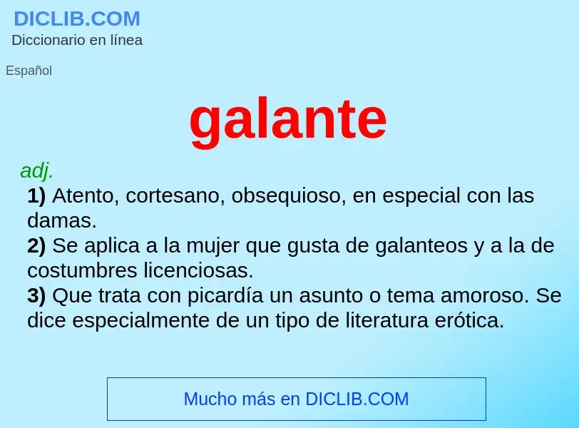 Wat is galante - definition