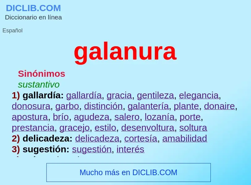 What is galanura - meaning and definition