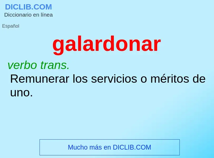 Wat is galardonar - definition