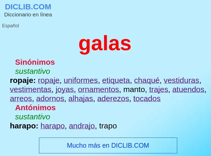 Wat is galas - definition