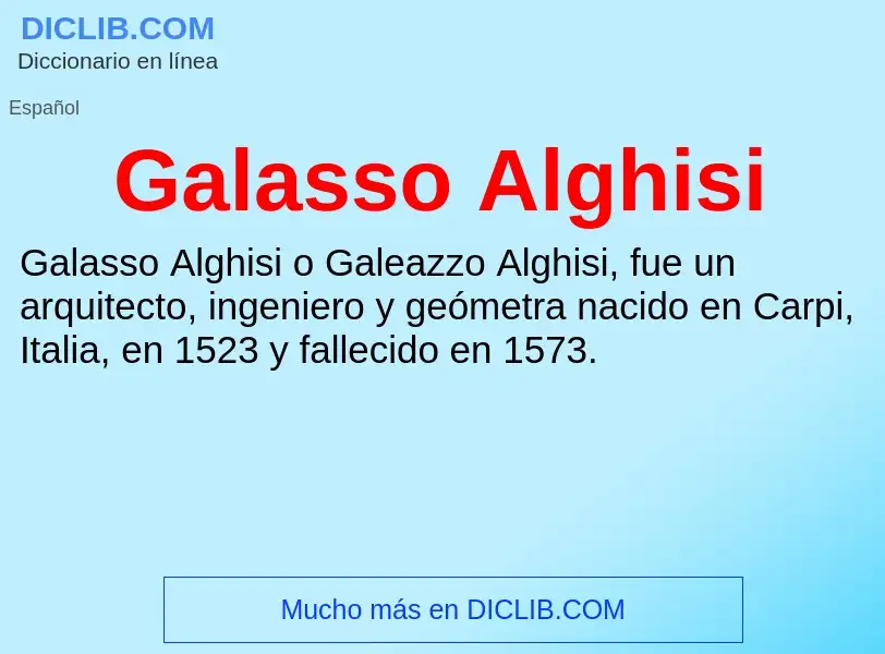 Что такое Galasso Alghisi - определение