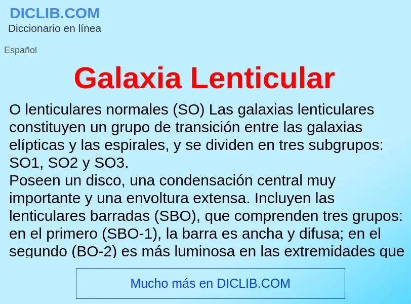 Что такое Galaxia Lenticular - определение