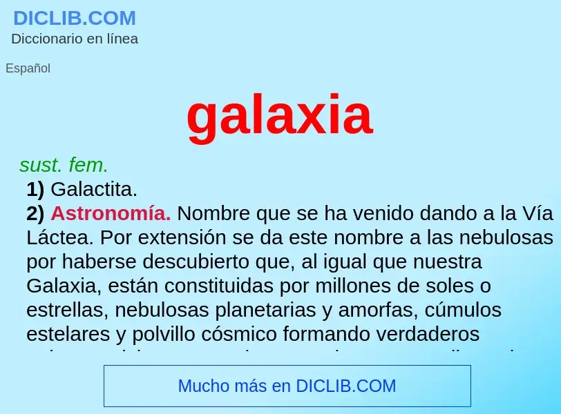 Wat is galaxia - definition