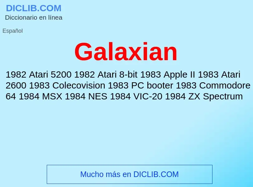 Что такое Galaxian - определение