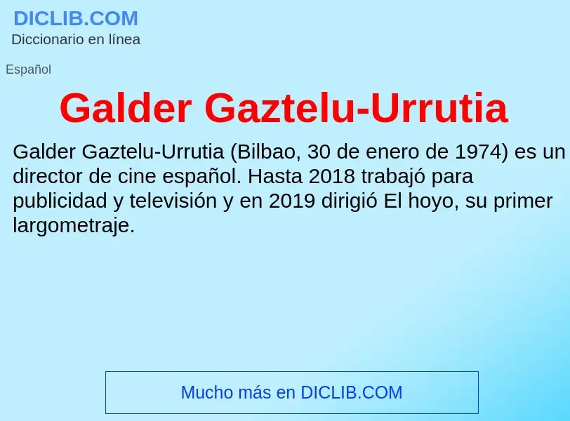 Что такое Galder Gaztelu-Urrutia - определение