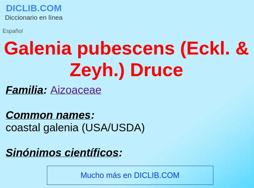 Что такое Galenia pubescens (Eckl. & Zeyh.) Druce - определение