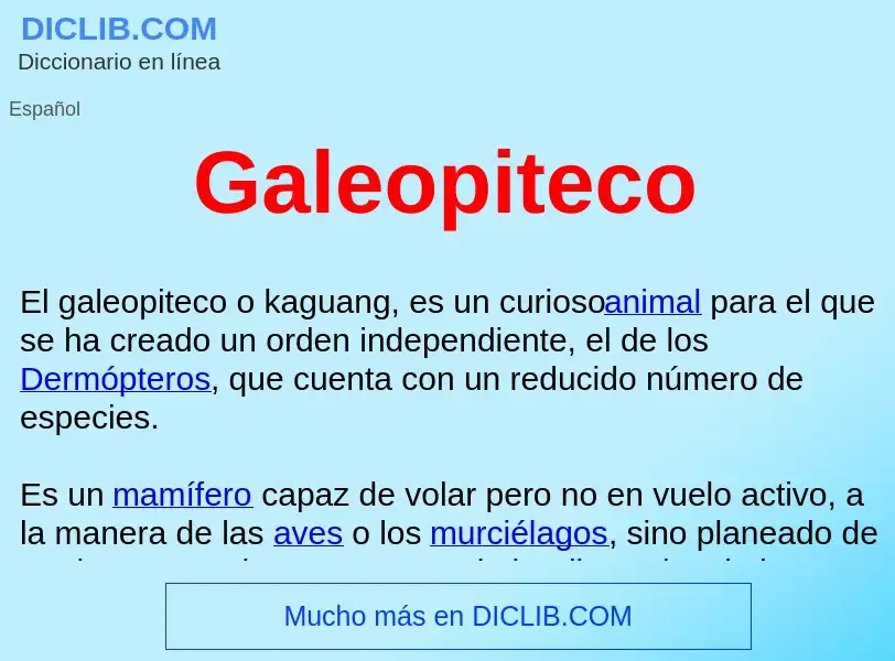 Wat is Galeopiteco  - definition