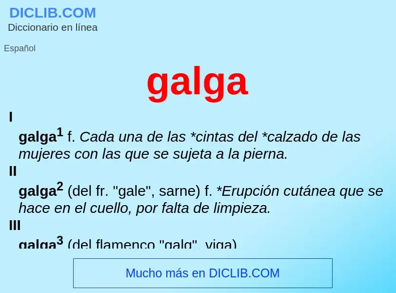 O que é galga - definição, significado, conceito