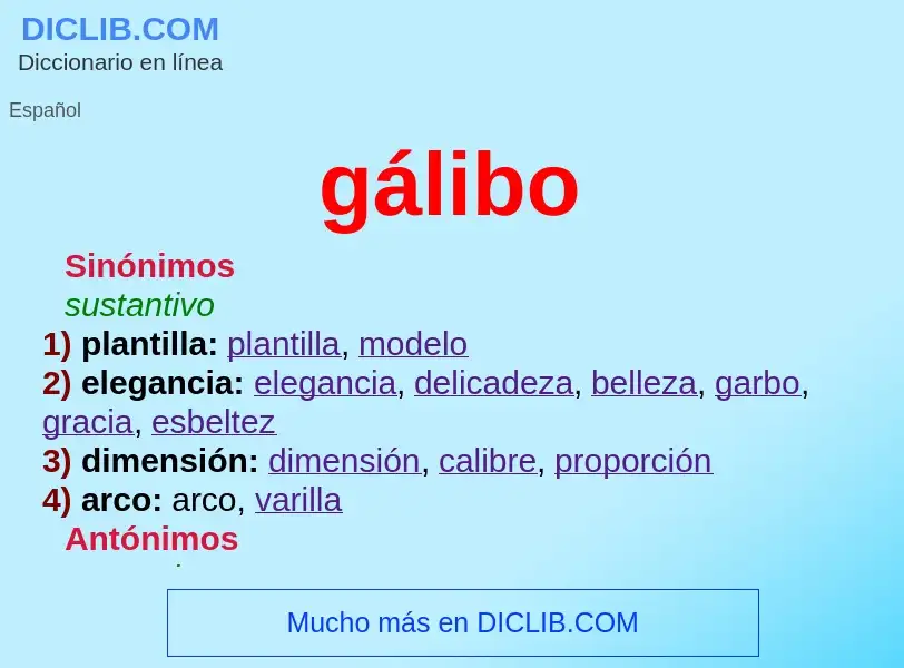 Wat is gálibo - definition