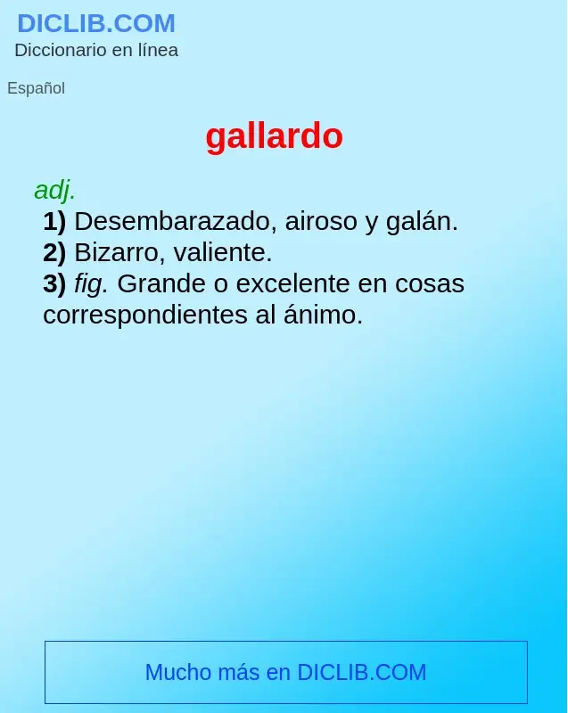 Wat is gallardo - definition