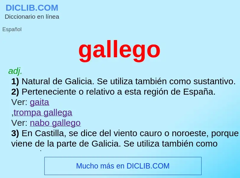 O que é gallego - definição, significado, conceito