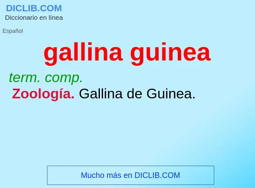 Che cos'è gallina guinea - definizione