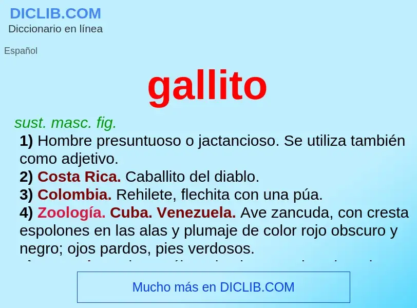 Was ist gallito - Definition