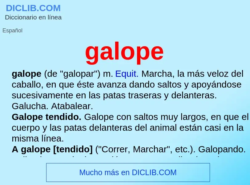 O que é galope - definição, significado, conceito