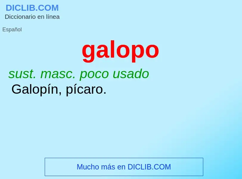 Was ist galopo - Definition