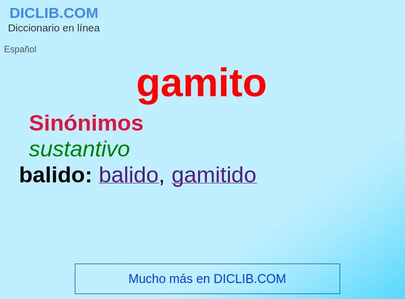 What is gamito - meaning and definition