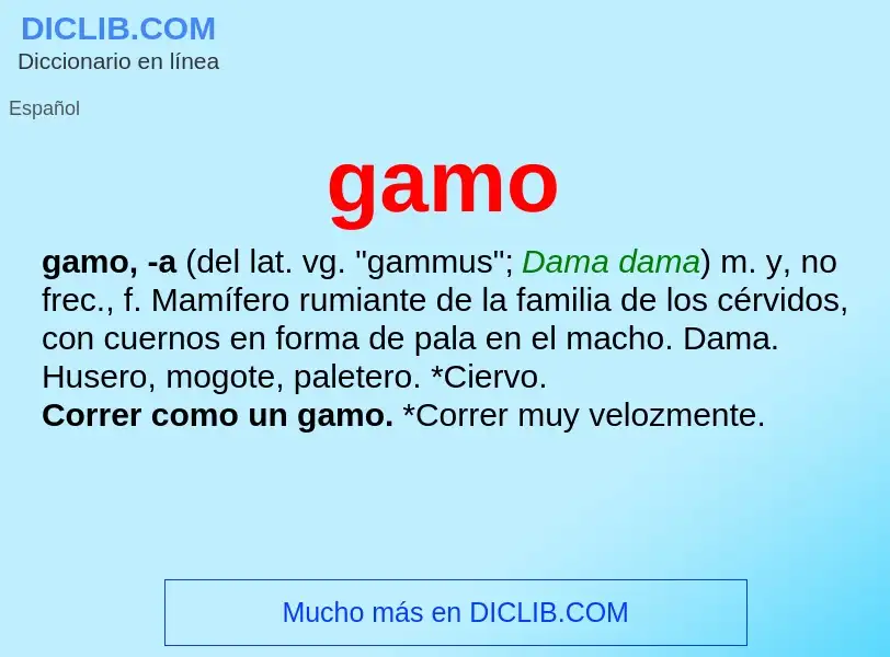 O que é gamo - definição, significado, conceito