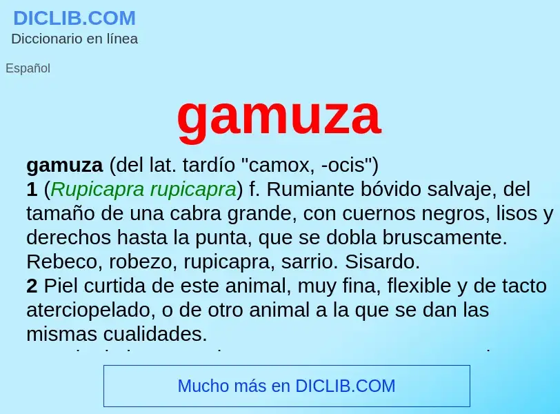 O que é gamuza - definição, significado, conceito