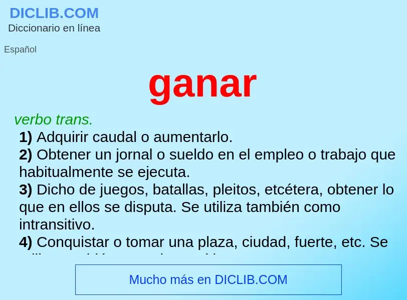 What is ganar - definition