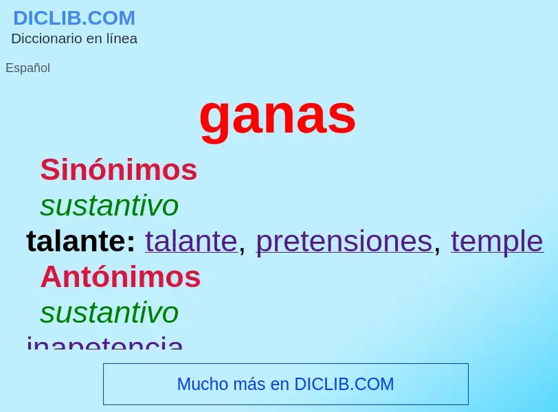 Wat is ganas - definition