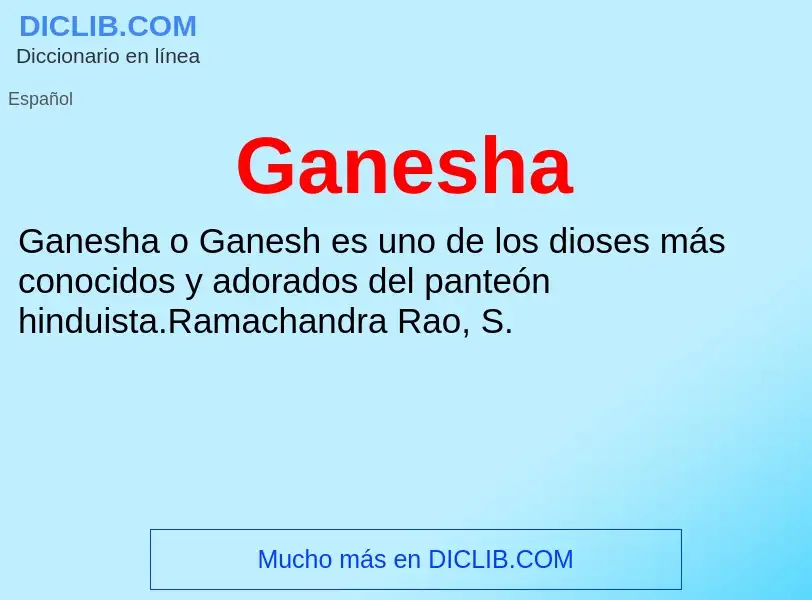 What is Ganesha - meaning and definition