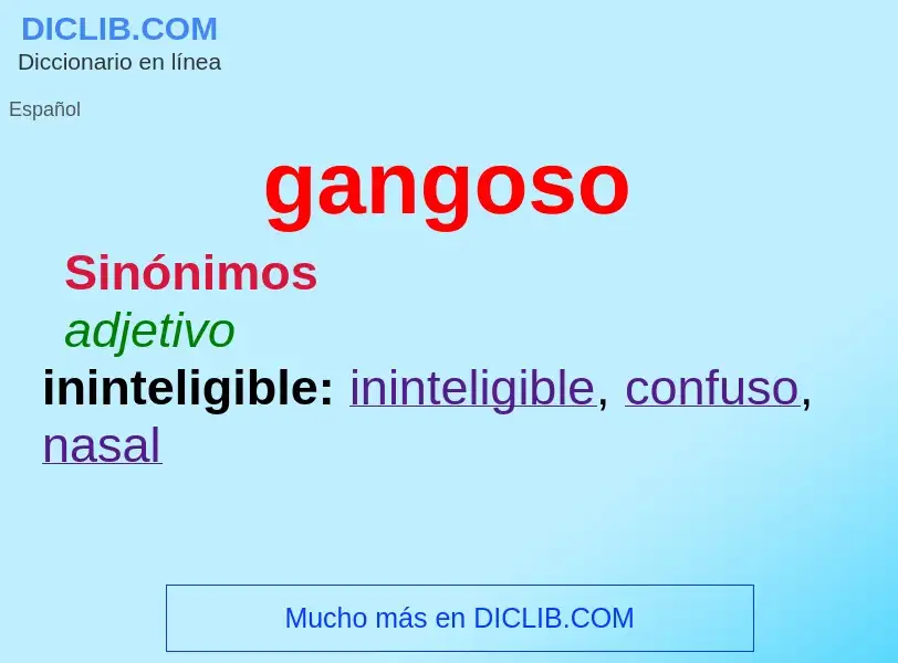 Wat is gangoso - definition