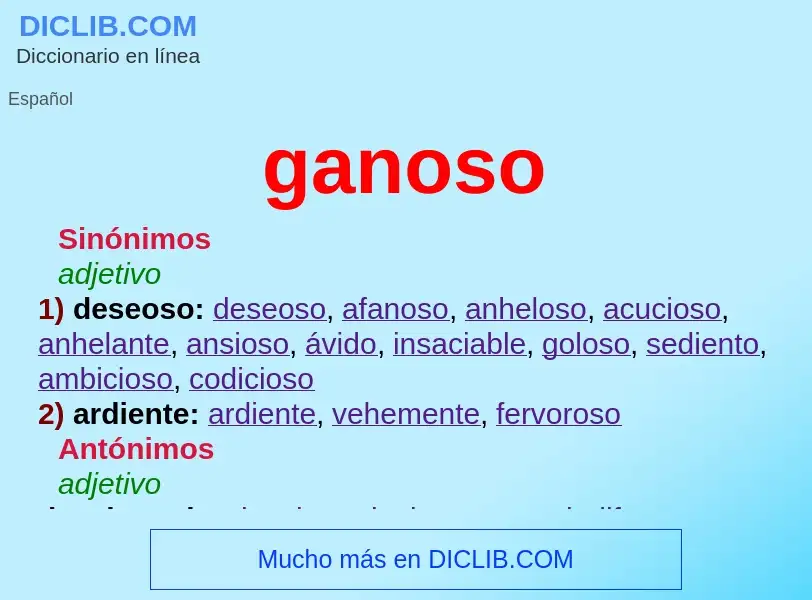 What is ganoso - definition