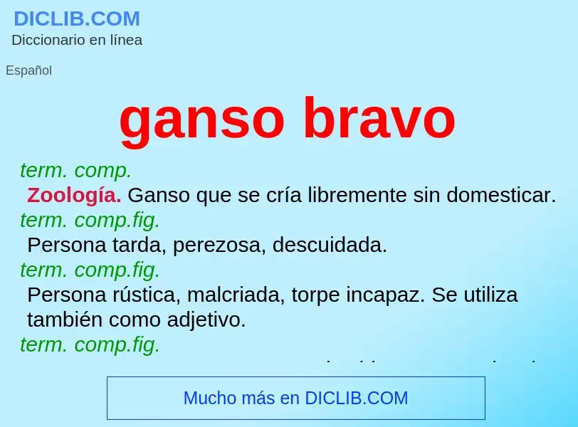 O que é ganso bravo - definição, significado, conceito