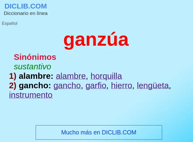 What is ganzúa - definition