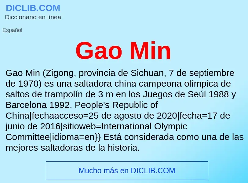 ¿Qué es Gao Min? - significado y definición