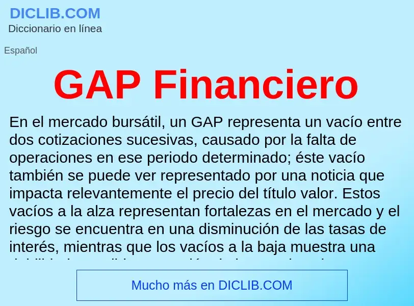 Che cos'è GAP Financiero - definizione