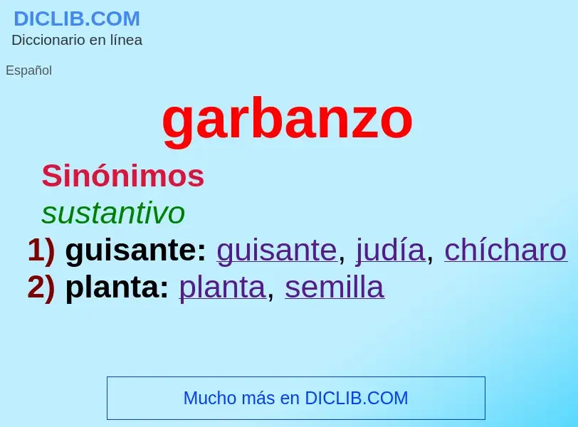 O que é garbanzo - definição, significado, conceito