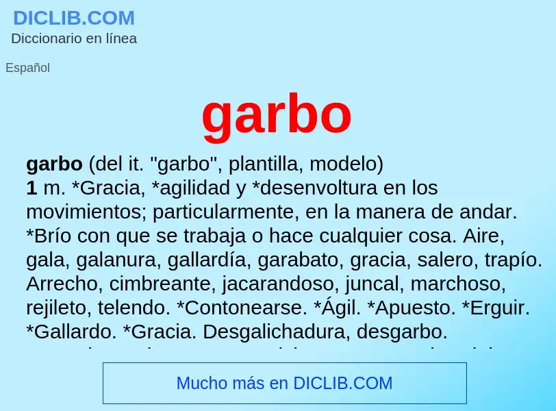 What is garbo - meaning and definition