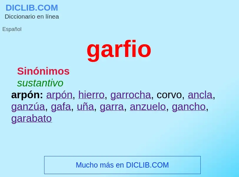 ¿Qué es garfio? - significado y definición