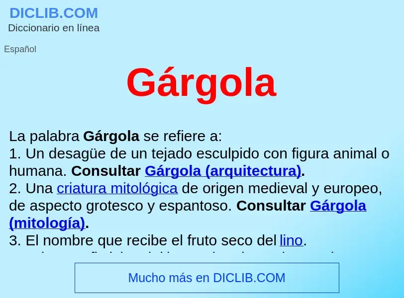 Wat is Gárgola  - definition