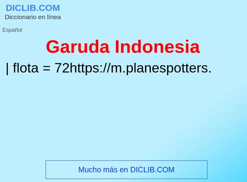 Wat is Garuda Indonesia - definition