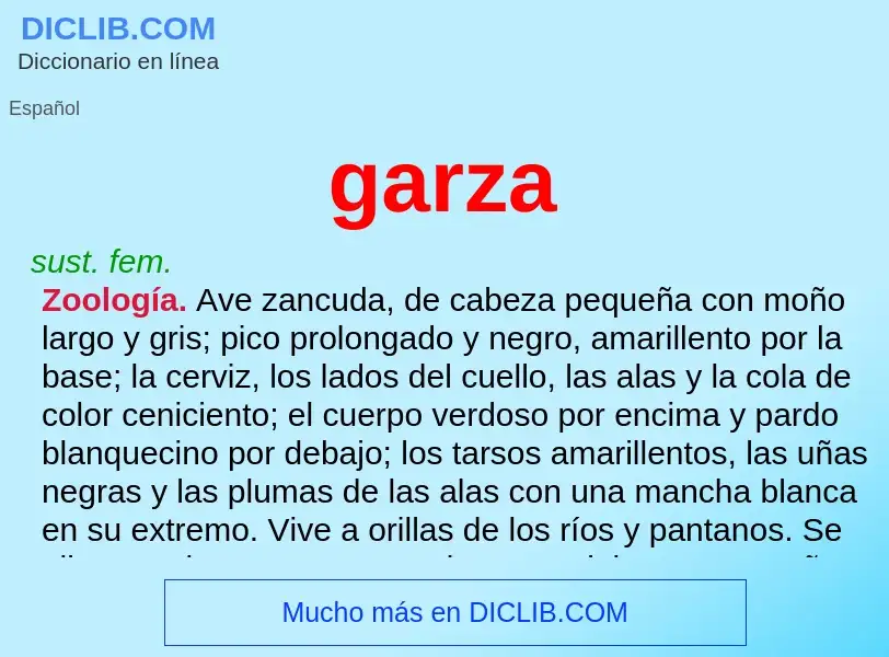 O que é garza - definição, significado, conceito