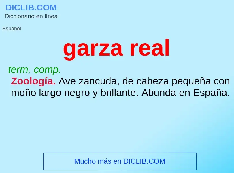 O que é garza real - definição, significado, conceito