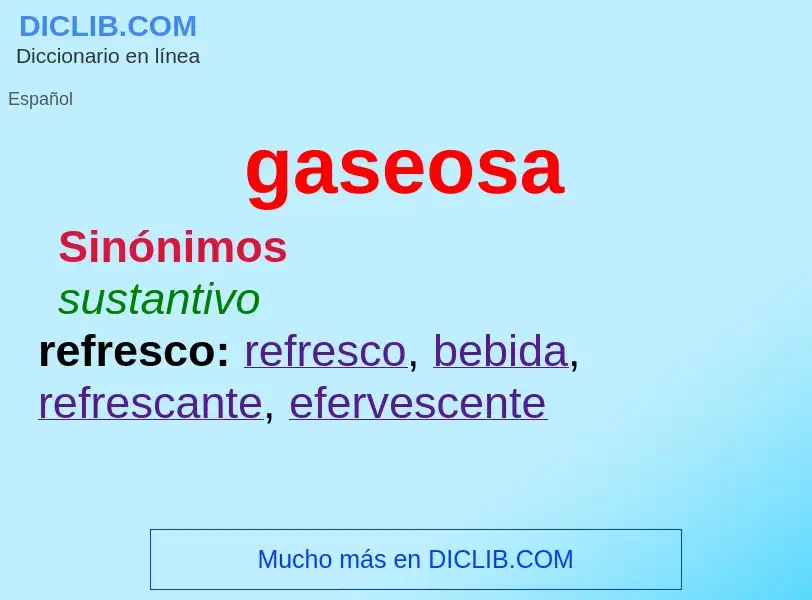 What is gaseosa - meaning and definition