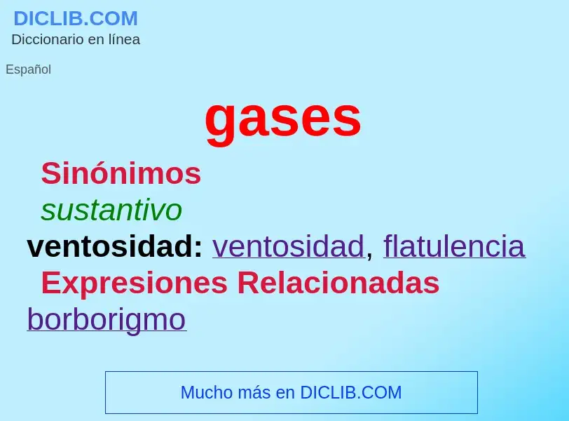 Che cos'è gases - definizione