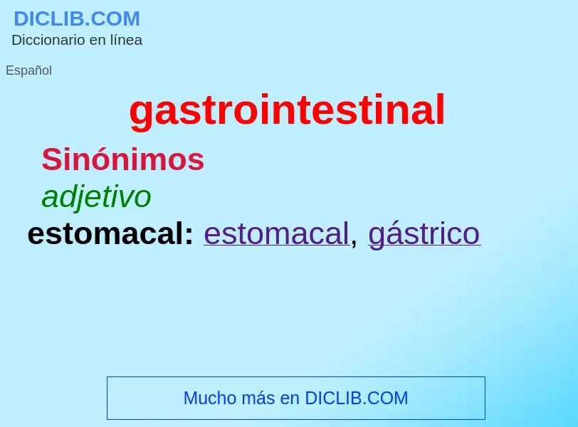 Что такое gastrointestinal - определение