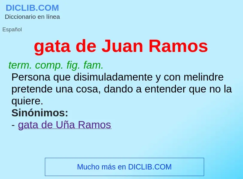 What is gata de Juan Ramos - meaning and definition