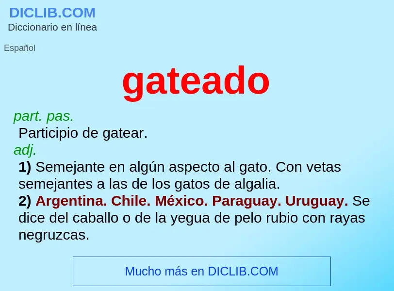 What is gateado - meaning and definition