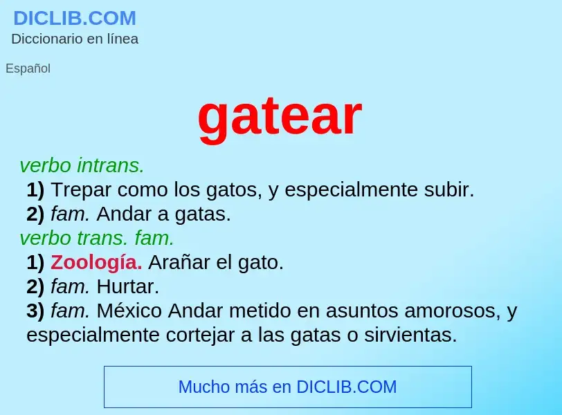 ¿Qué es gatear? - significado y definición