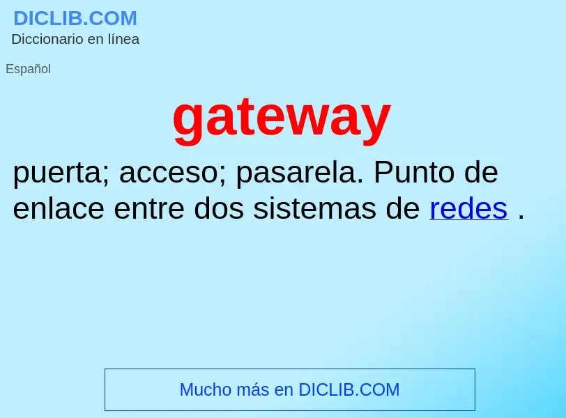 What is gateway - meaning and definition