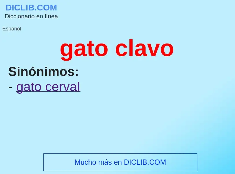 O que é gato clavo - definição, significado, conceito