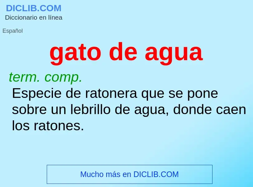 What is gato de agua - definition