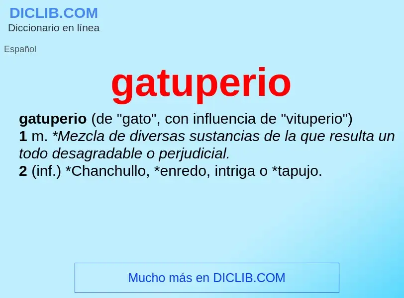 ¿Qué es gatuperio? - significado y definición