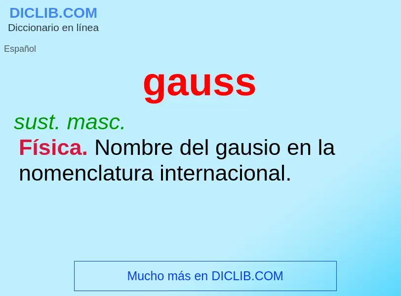 What is gauss - definition