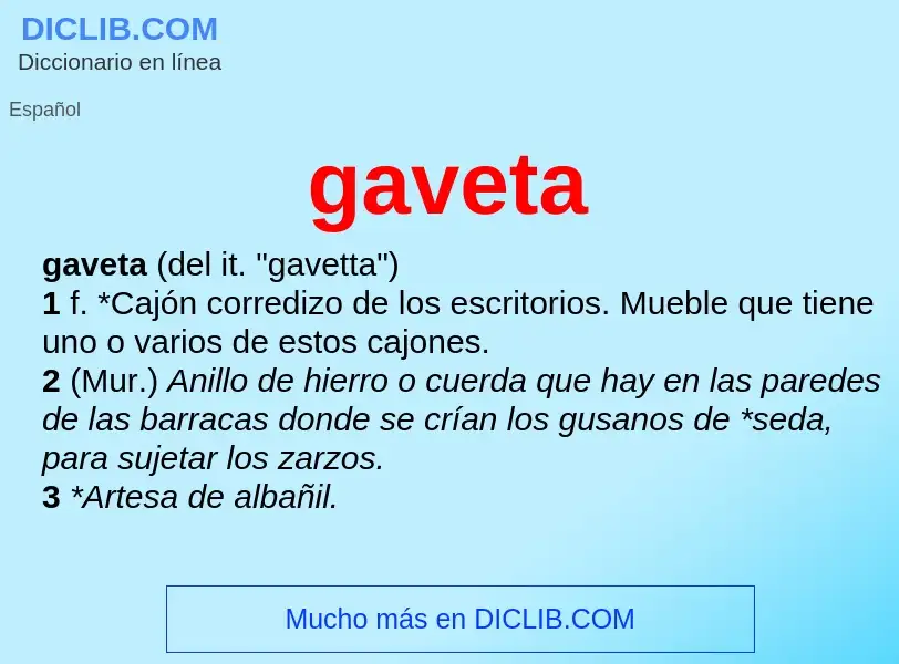 Wat is gaveta - definition